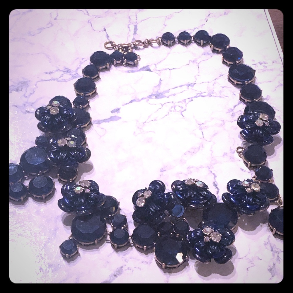 Stunning Blue Crystal Statement Necklace